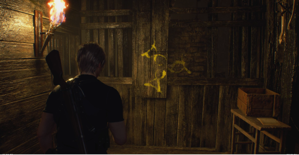 Resident Evil 4 Small Cave Shrine Puzzle - symbol.
