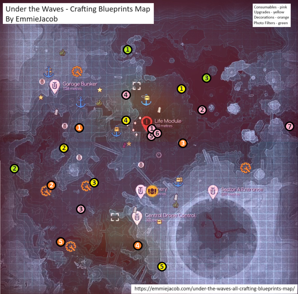 Under the waves - all crafting blueprint map