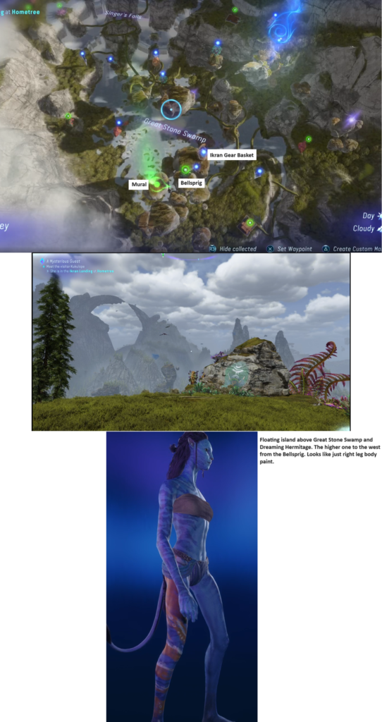 Avatar Frontiers of Pandora Great Stone Swamp Body Paint Style Clouded Forest.