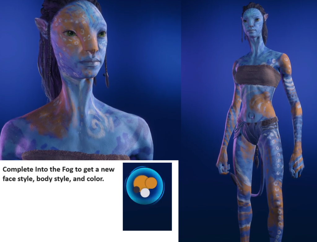 Avatar Frontiers of Pandora Into the Fog Face and Body Paints.