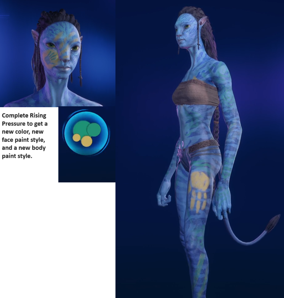Avatar Frontiers of Pandora Rising Pressure Face and Body Paints.