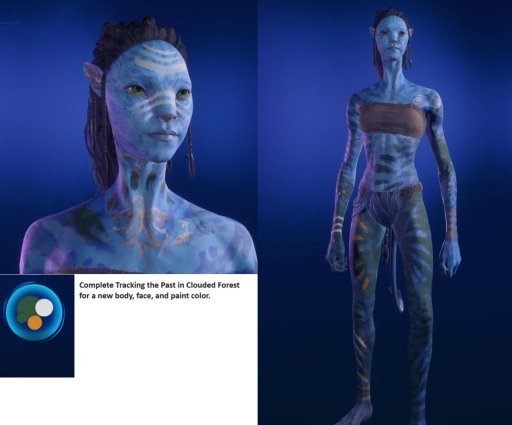 Avatar Frontiers of Pandora Tracking the Past Face and Body Paints.