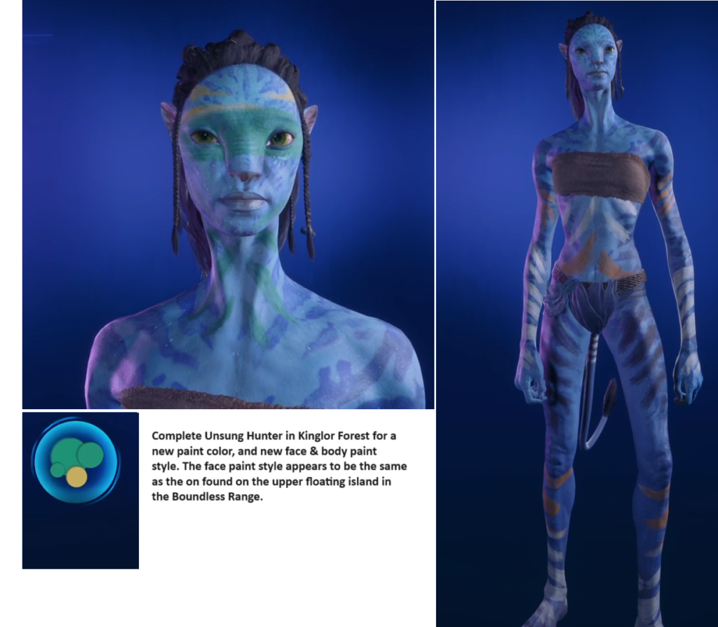 Avatar Frontiers of Pandora Unsung Hunter Face and Body Paints.