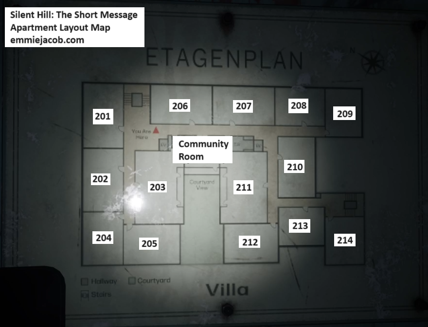 Silent Hill The Short Message Apartment Layout Map
