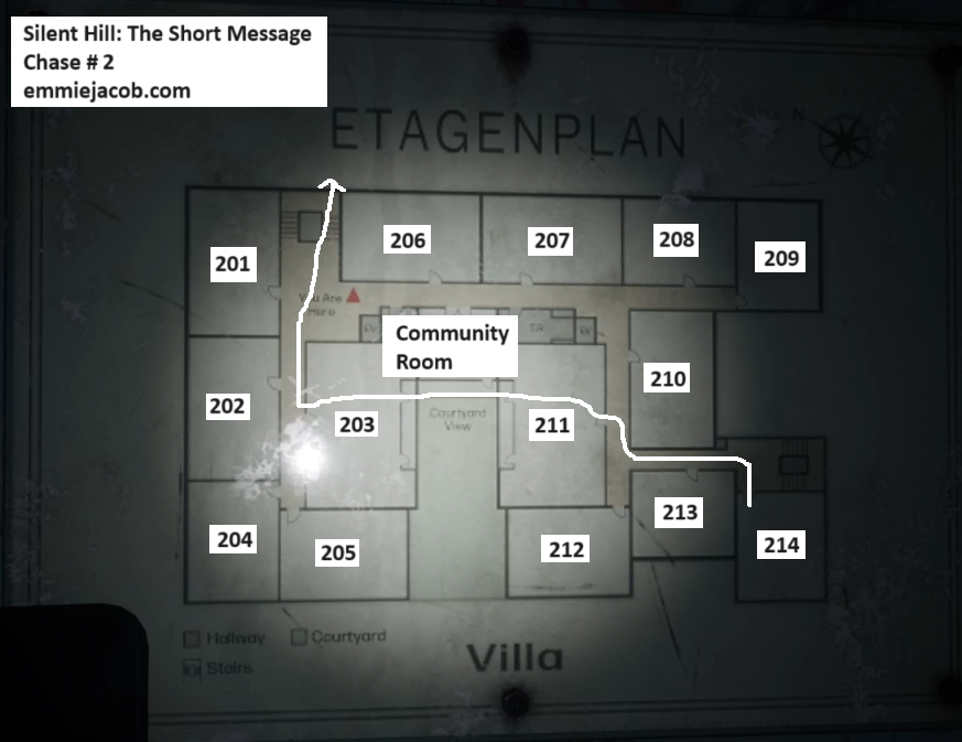Silent Hill The Short Message Chase #2 Route Map