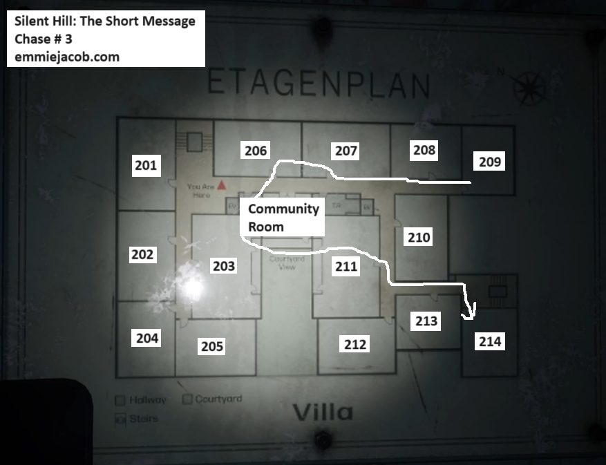 Silent Hill The Short Message Chase #3 Route Map