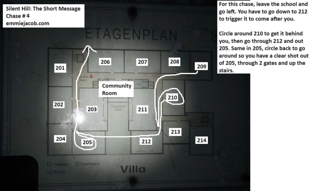 Silent Hill The Short Message Chase #4 Route Map