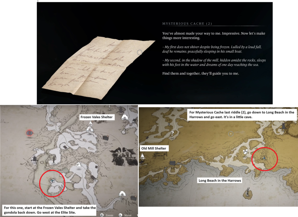 Banishers: Ghosts of New Eden, Mysterious Note Cache Map