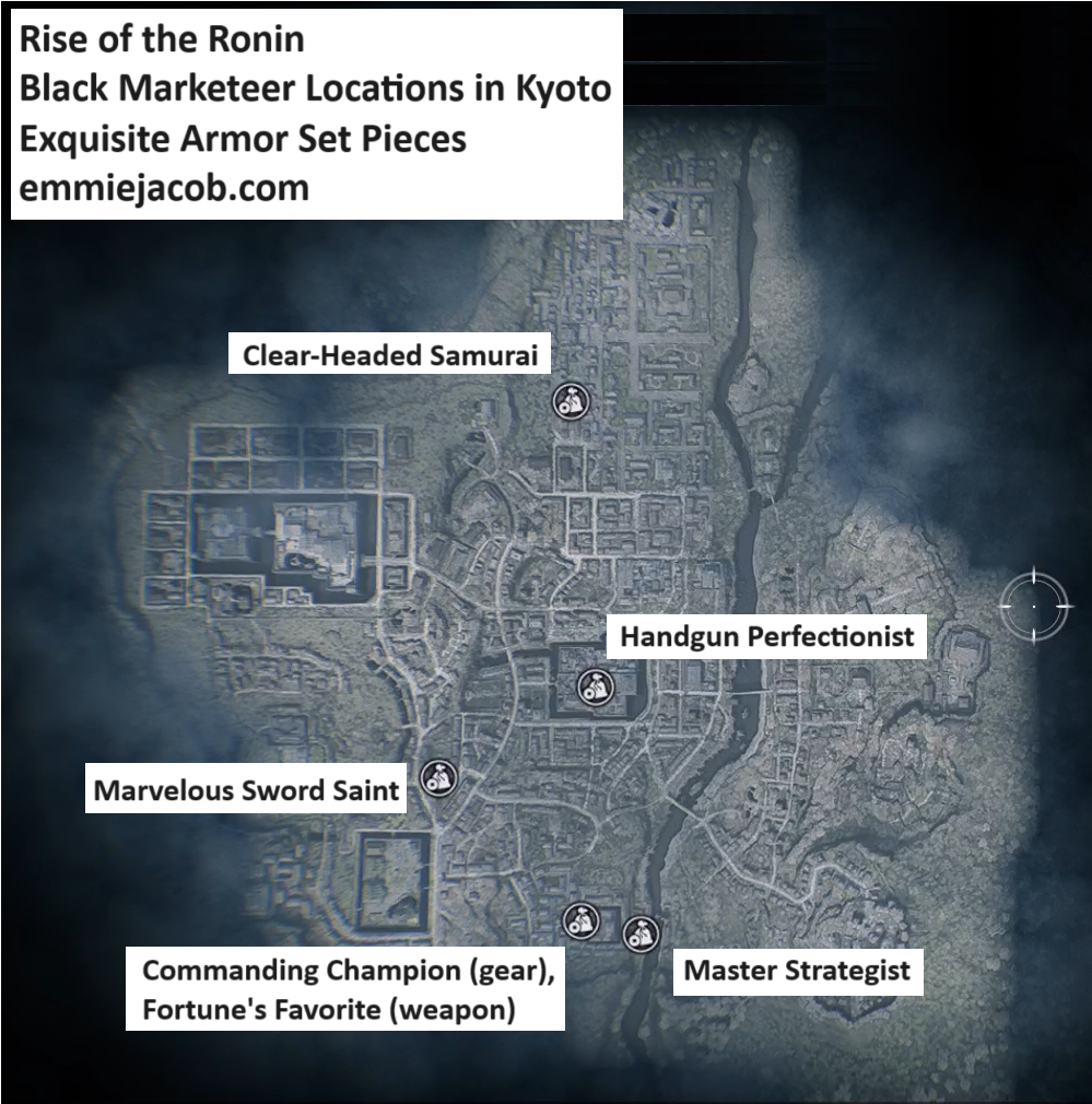 Rise of the Ronin Black Marketeer Locations in Kyoto