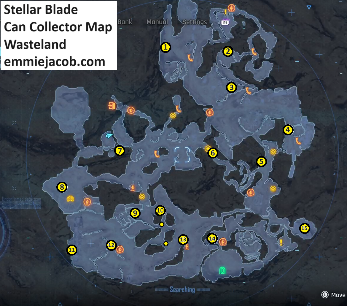 Stellar Blade - Can Location Maps for Xion, Wasteland and Great Desert ...