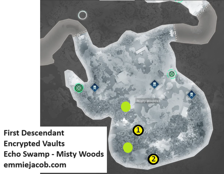 The First Descendant, Encrypted Vaults, Echo Swamp, Misty Woods