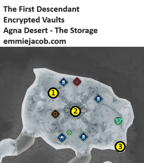 The First Descendant, Encrypted Vaults, Agna Desert, The Storage