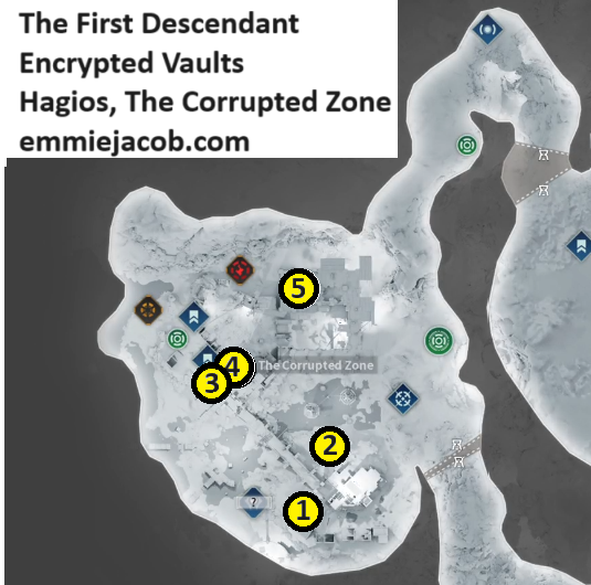 The First Descendant, Encrypted Vaults, Hagios, Corrupted Zone