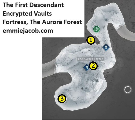 The First Descendant, Encrypted Vaults, Fortress, Aurora Forest