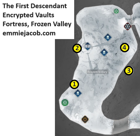 The First Descendant, Encrypted Vaults, Fortress, Frozen Valley